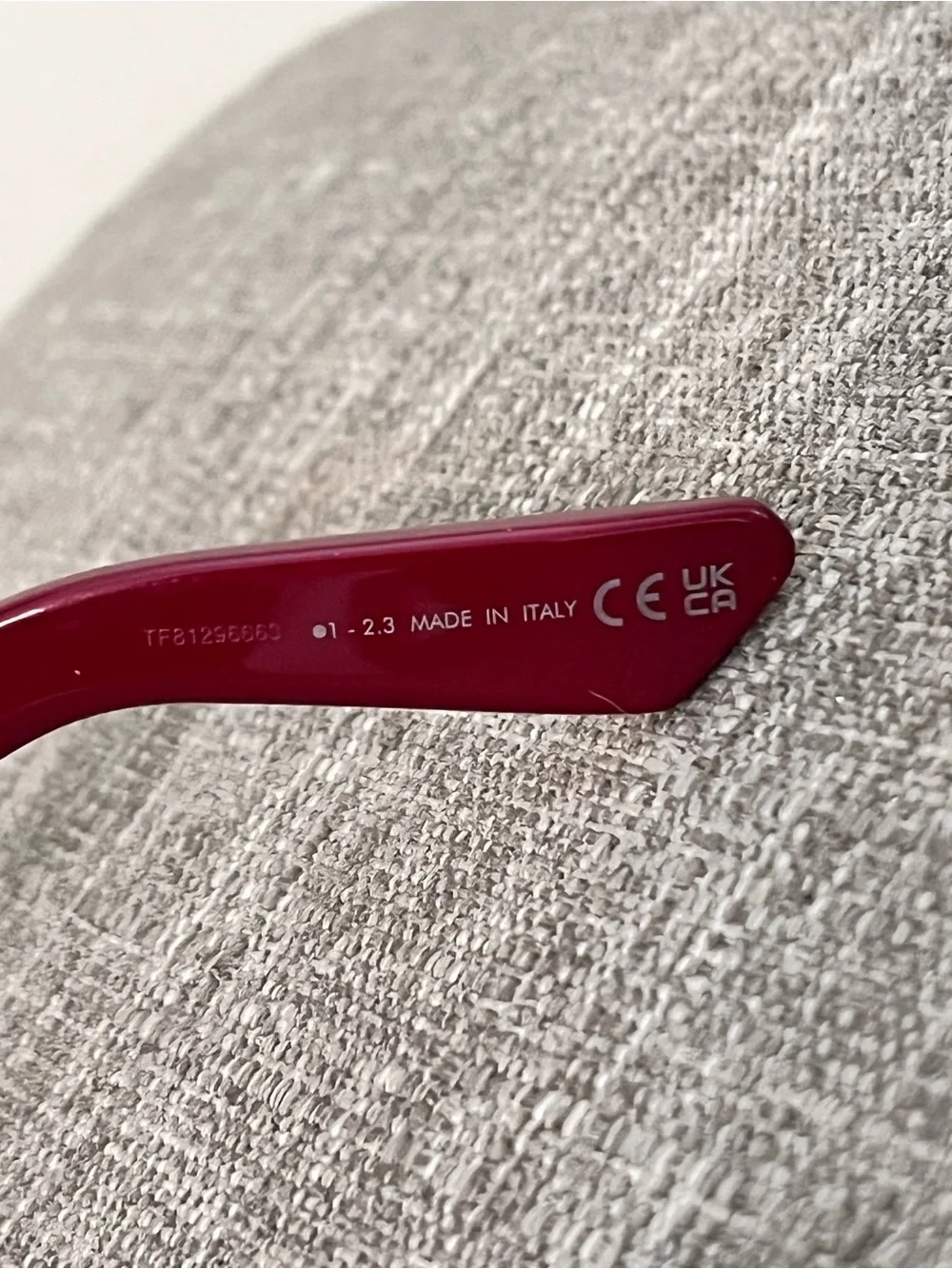 Dior Burgundy Cat-Eye Sunglasses with Gold Temples